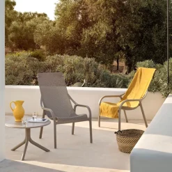 Net Lounge Fauteuil lounge extérieur en polypropylène recyclable empilable* Fauteuil De Jardin