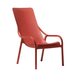 Net Lounge Fauteuil lounge extérieur en polypropylène recyclable empilable* Fauteuil De Jardin