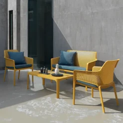 Net Table basse de jardin moderne avec plateau micro perforé 100 x 60 cm* Table De Jardin