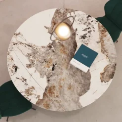 Akante New AustinTable moderne en céramique extensible avec pieds en métal noir* Table De Salle à Manger