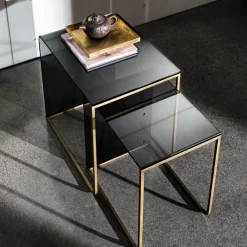 Sovet Italia Nido Sovet® Table basse gigogne en verre* Table De Salon