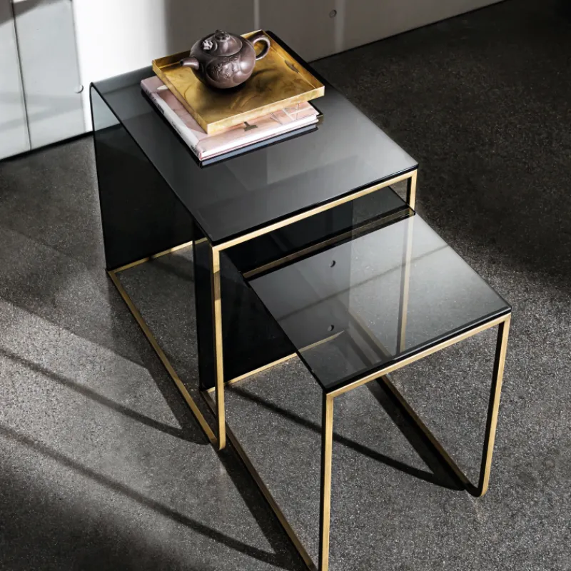 Sovet Italia Nido Sovet® Table basse gigogne en verre* Table De Salon