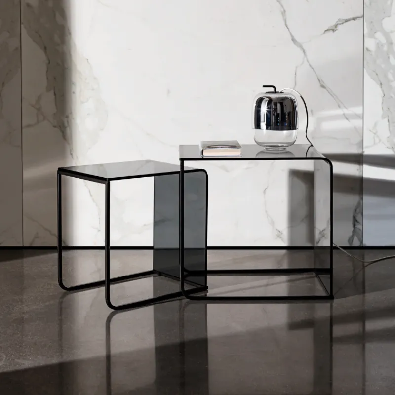 Sovet Italia Nido Sovet® Table basse gigogne en verre* Table De Salon