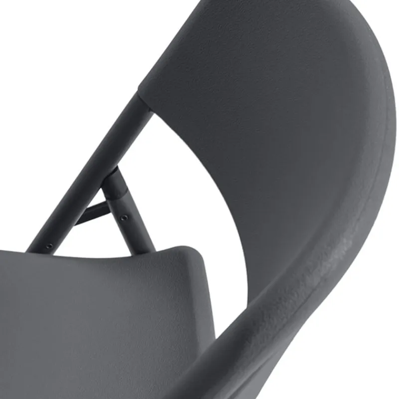 NormanChaise pliante en polyéthylène gris foncé* Chaise De Cuisine