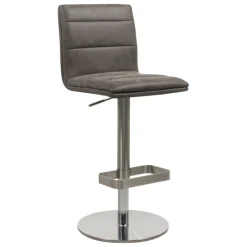 NouméaTabouret réglable en hauteur pied métal et coque rembourrée* Tabouret Snack (assise +/- 65 Cm)|Tabouret De Bar (assise +/- 80 Cm)