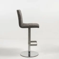 NouméaTabouret réglable en hauteur pied métal et coque rembourrée* Tabouret Snack (assise +/- 65 Cm)|Tabouret De Bar (assise +/- 80 Cm)