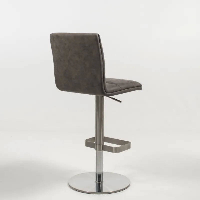 NouméaTabouret réglable en hauteur pied métal et coque rembourrée* Tabouret Snack (assise +/- 65 Cm)|Tabouret De Bar (assise +/- 80 Cm)