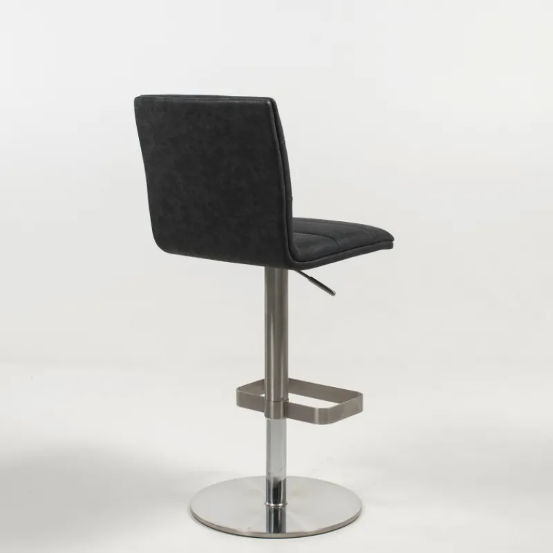 NouméaTabouret réglable en hauteur pied métal et coque rembourrée* Tabouret Snack (assise +/- 65 Cm)|Tabouret De Bar (assise +/- 80 Cm)