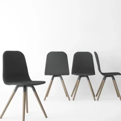 Cancio Nuba Chaise scandinave en tissu avec pieds en bois* Chaise Pour Chambre|Chaise De Salle à Manger