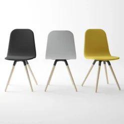 Cancio Nuba Chaise scandinave en synthétique et bois* Chaise De Cuisine|Chaise De Salle à Manger