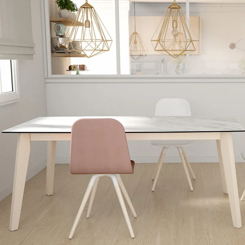 Cancio Nuba Chaise scandinave en synthétique et bois* Chaise De Cuisine|Chaise De Salle à Manger