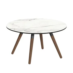 Cancio Nuba mini Table basse ronde en céramique avec pieds en bois* Table De Salon