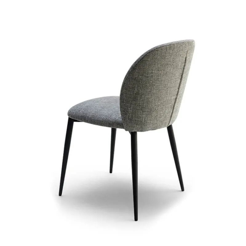 Europea Odette Chaise moderne avec dossier incurvé en tissu et pieds en métal* Chaise De Salle à Manger|Chaise Salon