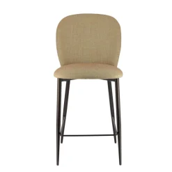 Europea Odette Tabouret snack en tissu bicolore avec pieds en métal* Tabouret Snack (assise +/- 65 Cm)|Tabouret De Bar (assise +/- 80 Cm)