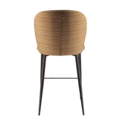 Europea Odette Tabouret snack en tissu bicolore avec pieds en métal* Tabouret Snack (assise +/- 65 Cm)|Tabouret De Bar (assise +/- 80 Cm)