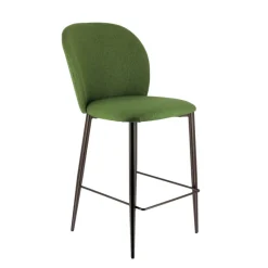 Europea Odette Tabouret snack moderne en tissu avec pieds en métal* Tabouret Snack (assise +/- 65 Cm)|Tabouret De Bar (assise +/- 80 Cm)
