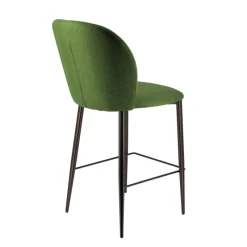 Europea Odette Tabouret snack moderne en tissu avec pieds en métal* Tabouret Snack (assise +/- 65 Cm)|Tabouret De Bar (assise +/- 80 Cm)