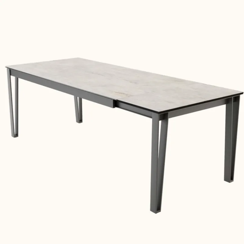 Cancio Okaso Table extensible moderne en céramique pieds en épingle* Table De Salle à Manger