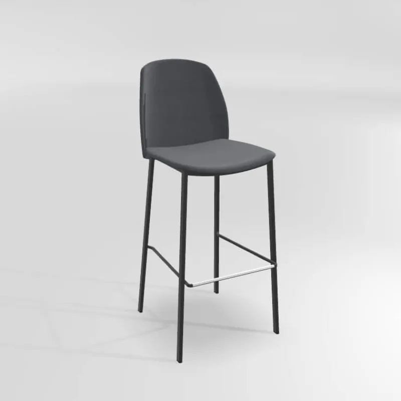 Perfecta Olivia Tabouret de bar en tissu avec pieds métal* Tabouret De Bar (assise +/- 80 Cm)