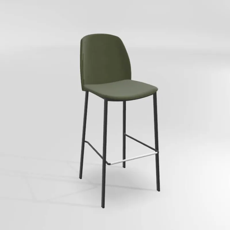 Perfecta Olivia Tabouret de bar en tissu avec pieds métal* Tabouret De Bar (assise +/- 80 Cm)