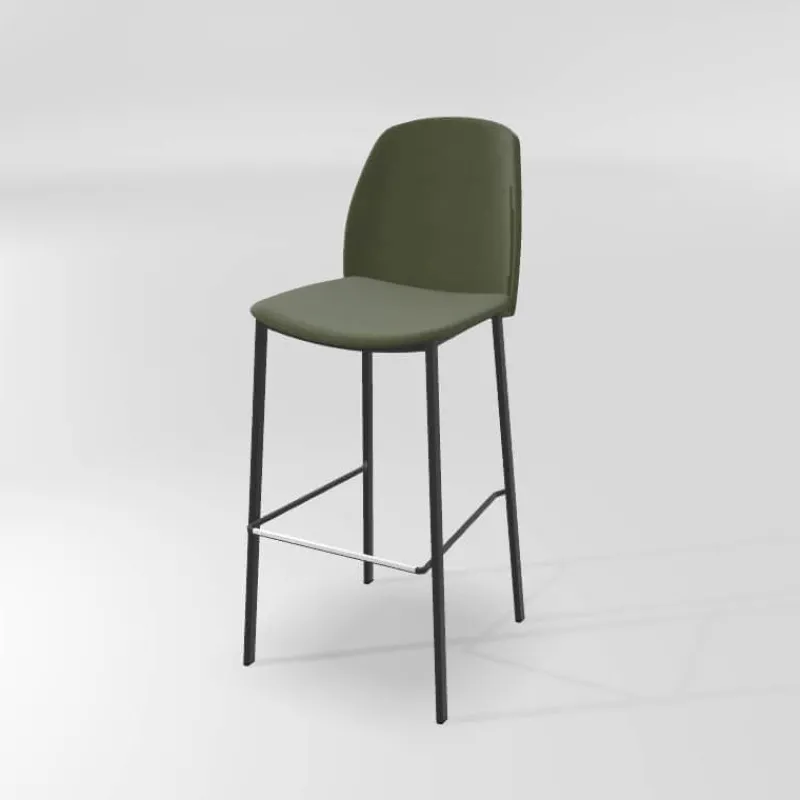 Perfecta Olivia Tabouret de bar en tissu avec pieds métal* Tabouret De Bar (assise +/- 80 Cm)