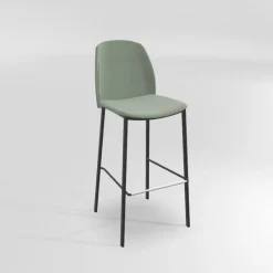 Perfecta Olivia Tabouret de bar en tissu avec pieds métal* Tabouret De Bar (assise +/- 80 Cm)