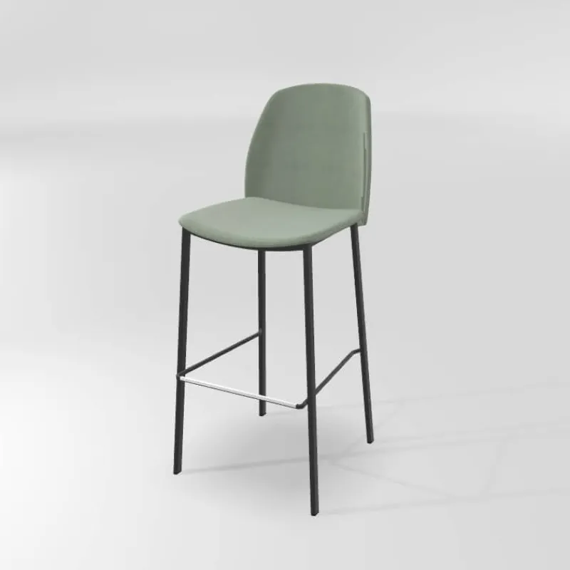 Perfecta Olivia Tabouret de bar en tissu avec pieds métal* Tabouret De Bar (assise +/- 80 Cm)