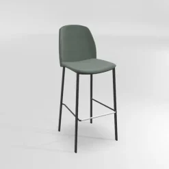 Perfecta Olivia Tabouret de bar en tissu avec pieds métal* Tabouret De Bar (assise +/- 80 Cm)