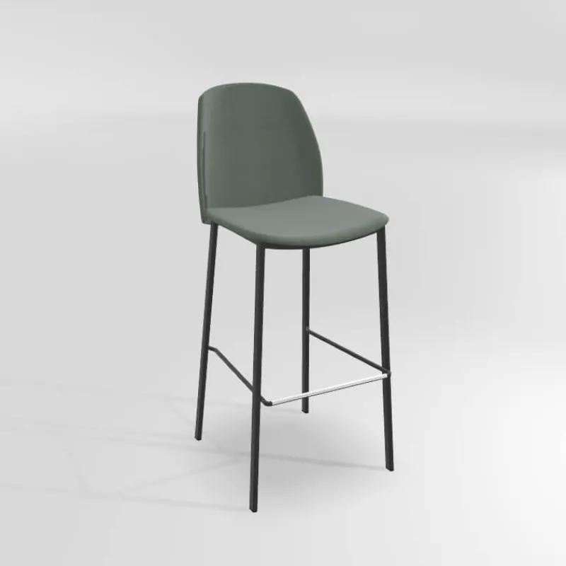 Perfecta Olivia Tabouret de bar en tissu avec pieds métal* Tabouret De Bar (assise +/- 80 Cm)
