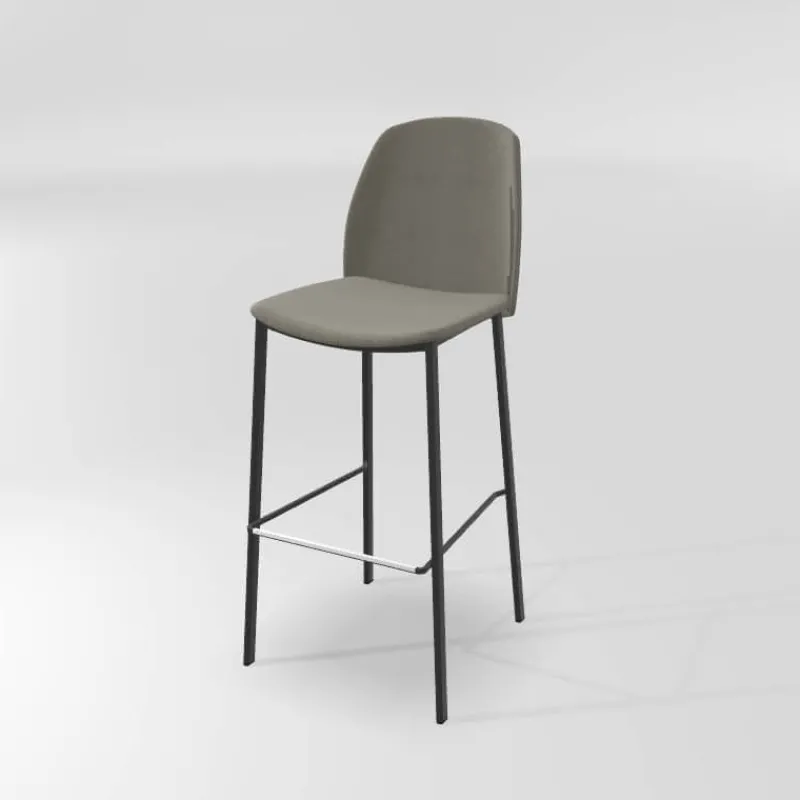 Perfecta Olivia Tabouret de bar en tissu avec pieds métal* Tabouret De Bar (assise +/- 80 Cm)
