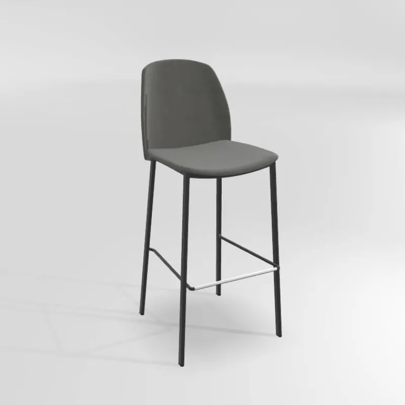 Perfecta Olivia Tabouret de bar en tissu avec pieds métal* Tabouret De Bar (assise +/- 80 Cm)