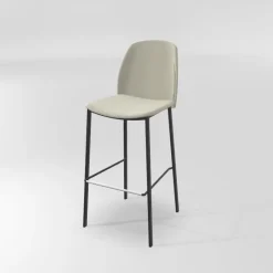 Perfecta Olivia Tabouret de bar en tissu avec pieds métal* Tabouret De Bar (assise +/- 80 Cm)