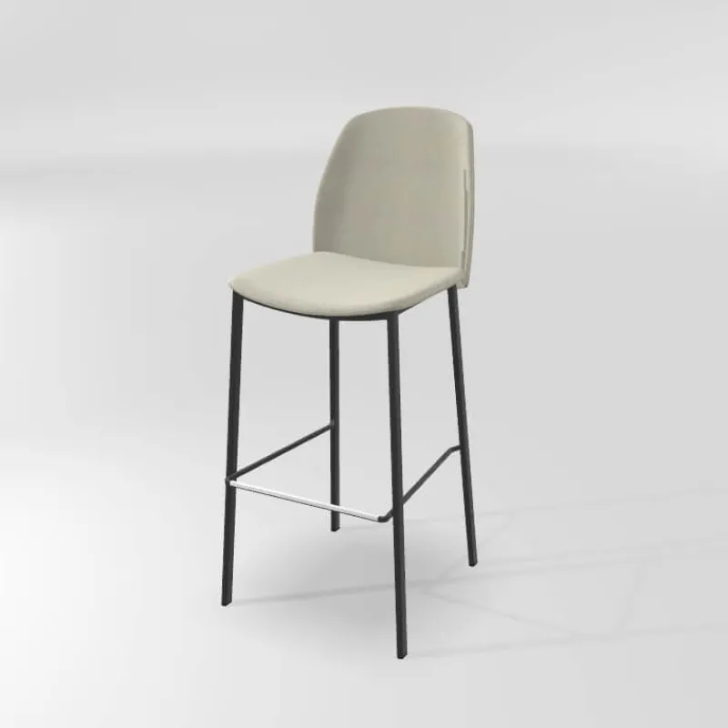 Perfecta Olivia Tabouret de bar en tissu avec pieds métal* Tabouret De Bar (assise +/- 80 Cm)