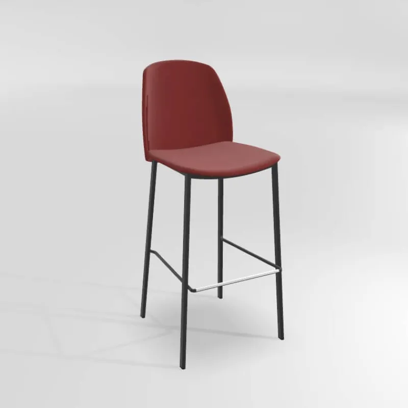 Perfecta Olivia Tabouret de bar en tissu avec pieds métal* Tabouret De Bar (assise +/- 80 Cm)