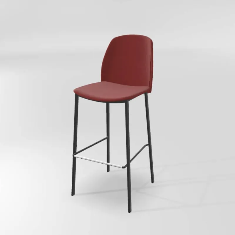 Perfecta Olivia Tabouret de bar en tissu avec pieds métal* Tabouret De Bar (assise +/- 80 Cm)