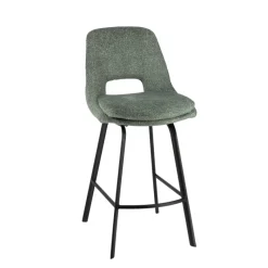 OlivierTabouret snack en tissu avec pieds en métal* Tabouret Snack (assise +/- 65 Cm)|Tabouret De Bar (assise +/- 80 Cm)