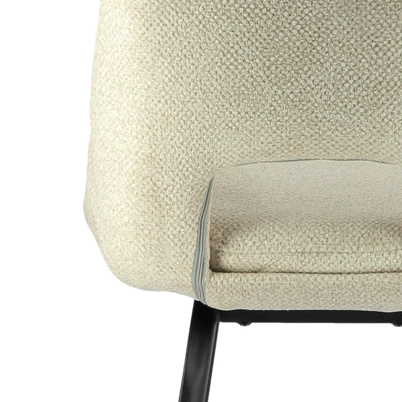 OlivierTabouret snack en tissu avec pieds en métal* Tabouret Snack (assise +/- 65 Cm)|Tabouret De Bar (assise +/- 80 Cm)