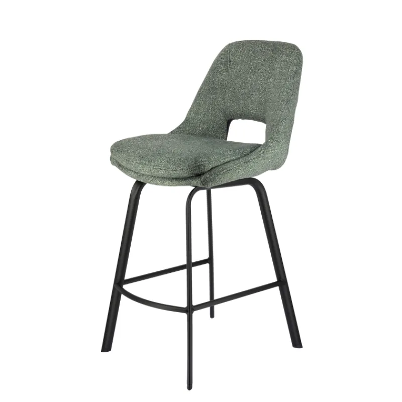 OlivierTabouret snack en tissu avec pieds en métal* Tabouret Snack (assise +/- 65 Cm)|Tabouret De Bar (assise +/- 80 Cm)