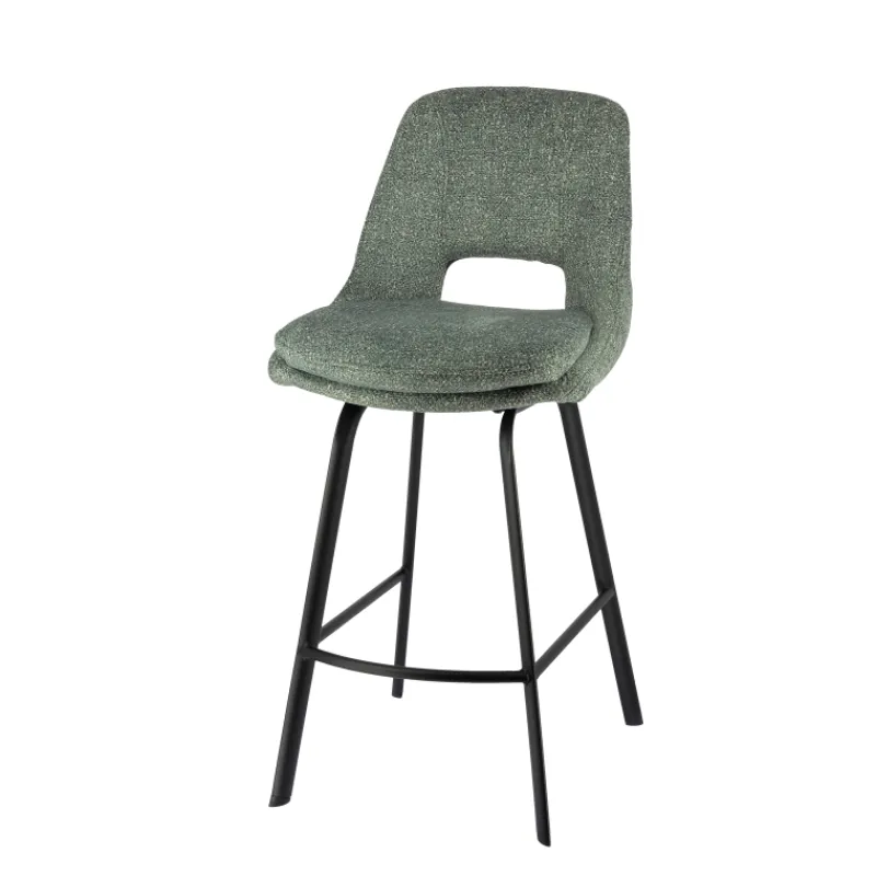OlivierTabouret snack en tissu avec pieds en métal* Tabouret Snack (assise +/- 65 Cm)|Tabouret De Bar (assise +/- 80 Cm)