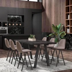 Perfecta Ona Tabouret snack en tissu style moderne* Tabouret Snack (assise +/- 65 Cm)|Tabouret De Bar (assise +/- 80 Cm)