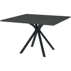Perfecta Onyx Table carrée en stratifié avec pied central en métal* Table De Cuisine|Table De Salle à Manger
