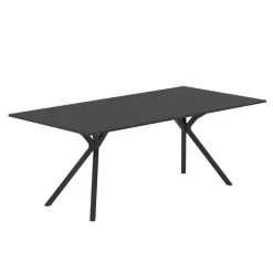 Perfecta Onyx Table design rectangulaire avec pieds en métal* Table De Salle à Manger