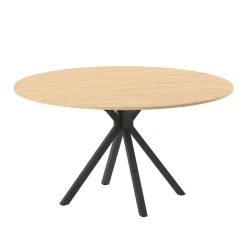Perfecta Onyx Table ronde en mélaminé avec pied central design en métal* Table De Salle à Manger