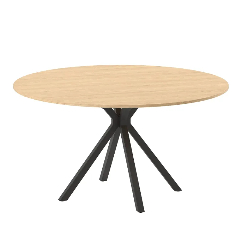 Perfecta Onyx Table ronde en mélaminé avec pied central design en métal* Table De Salle à Manger