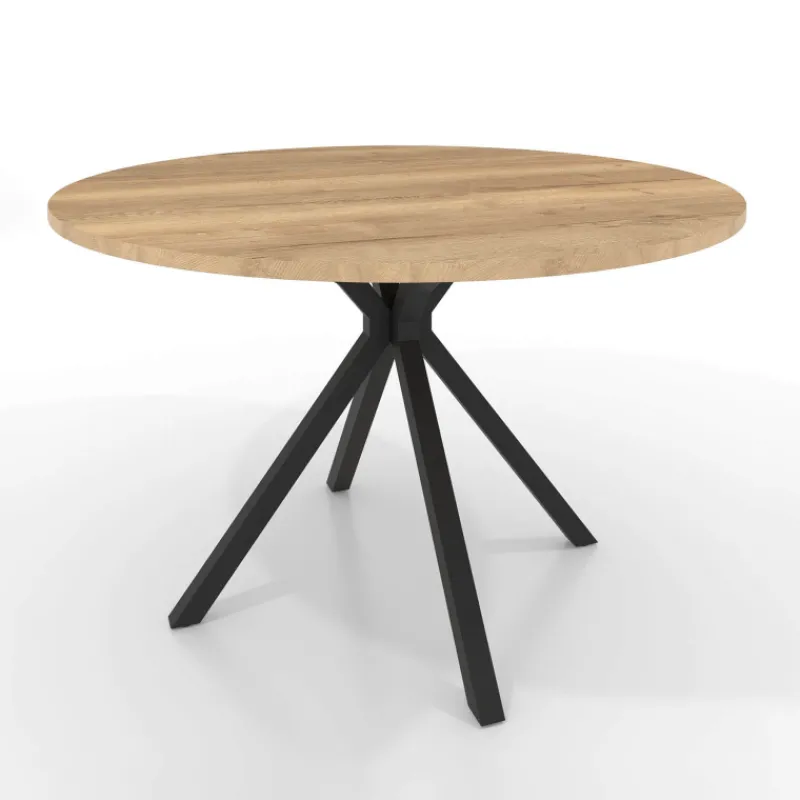 Perfecta Onyx Table ronde en stratifié avec pieds en métal moderne* Table De Cuisine|Table De Salle à Manger