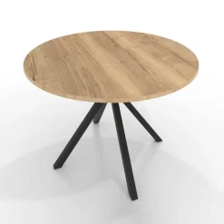 Perfecta Onyx Table ronde en stratifié avec pieds en métal moderne* Table De Cuisine|Table De Salle à Manger