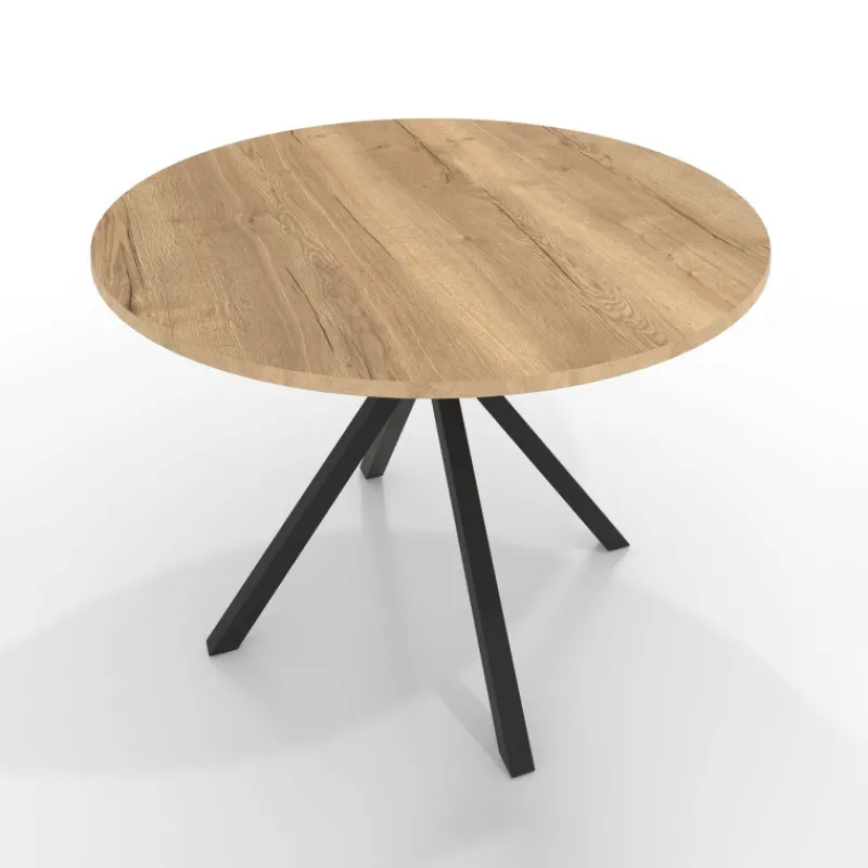 Perfecta Onyx Table ronde en stratifié avec pieds en métal moderne* Table De Cuisine|Table De Salle à Manger