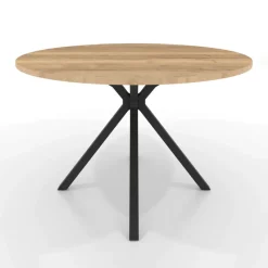 Perfecta Onyx Table ronde en stratifié avec pieds en métal moderne* Table De Cuisine|Table De Salle à Manger