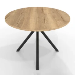Perfecta Onyx Table ronde en stratifié avec pieds en métal moderne* Table De Cuisine|Table De Salle à Manger