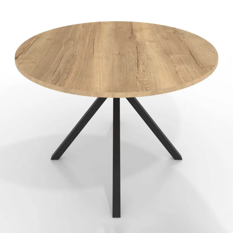 Perfecta Onyx Table ronde en stratifié avec pieds en métal moderne* Table De Cuisine|Table De Salle à Manger